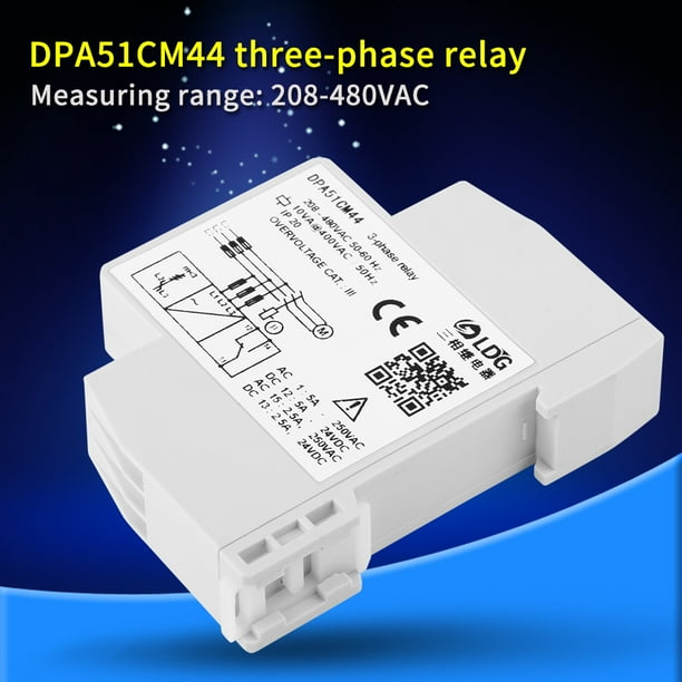 DPA51CM44 3-Phase Monitoring Relay Compact Phase Sequence Protectors 480VAC